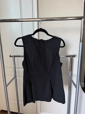 Zara Black Sleeveless Peplum Top